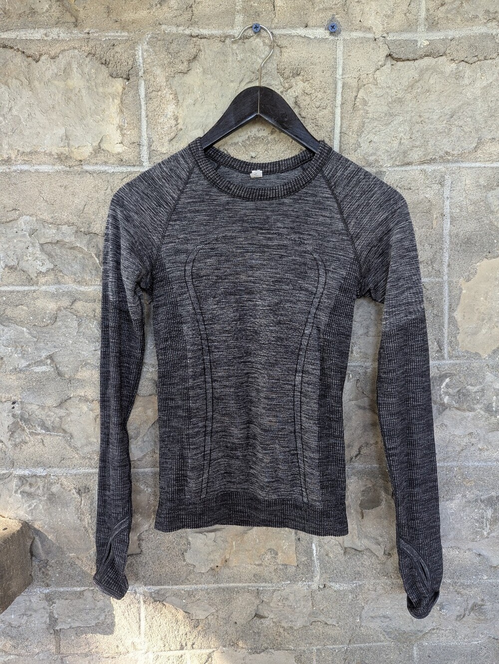 Lululemon Swiftly Wool Charcoal Heather Long-Sleeve Top